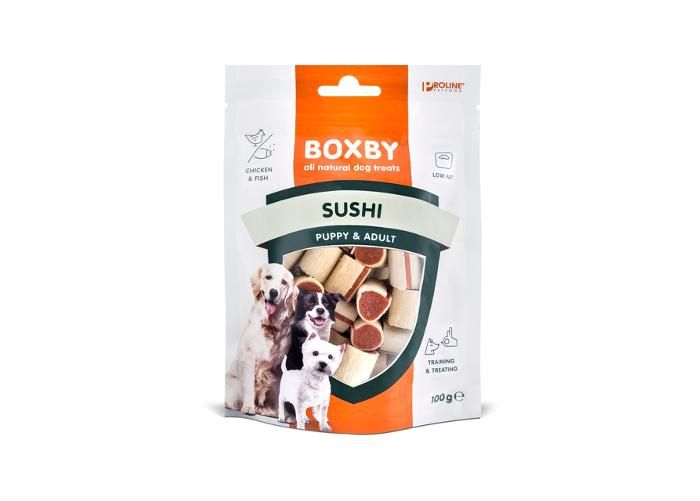 Koiran makupala sushi kana/kala 100 g kuvasuurennos