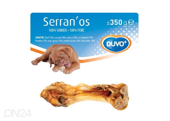 Koiran puruluu savustettu porsaan luu Jumbo 18 cm kuvasuurennos