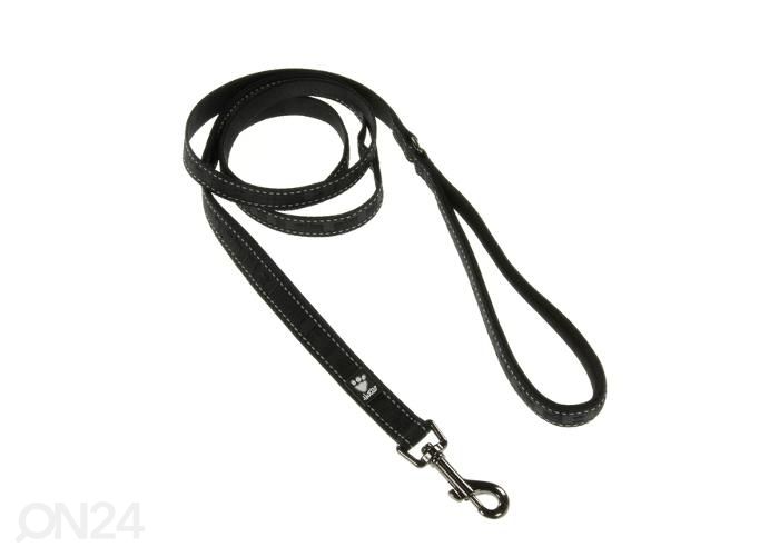 Koiran talutushihna casual reflective 180 cm x20 mm musta kuvasuurennos