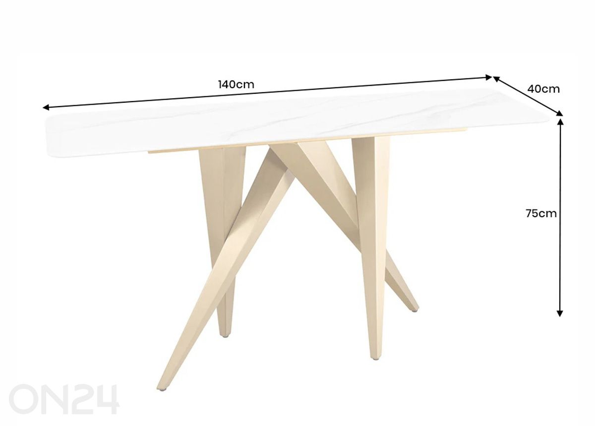 Konsolipöytä Art Living kuvasuurennos mitat