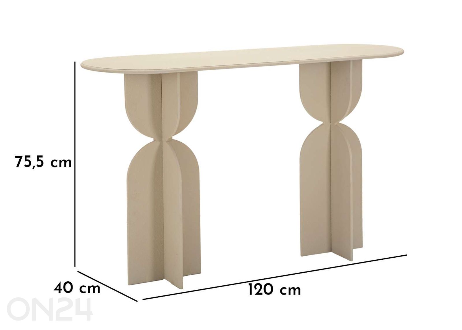 Konsolipöytä Dune 40x120 cm kuvasuurennos mitat
