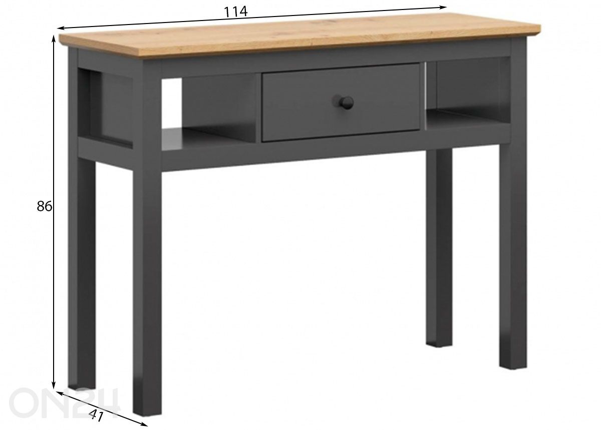 Konsolipöytä Hesen kuvasuurennos mitat