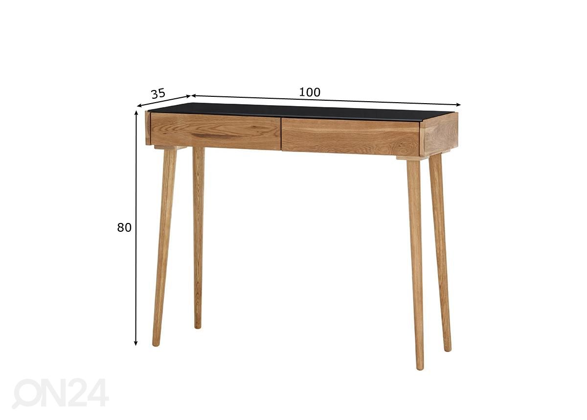 Konsolipöytä Nata 100 cm kuvasuurennos mitat