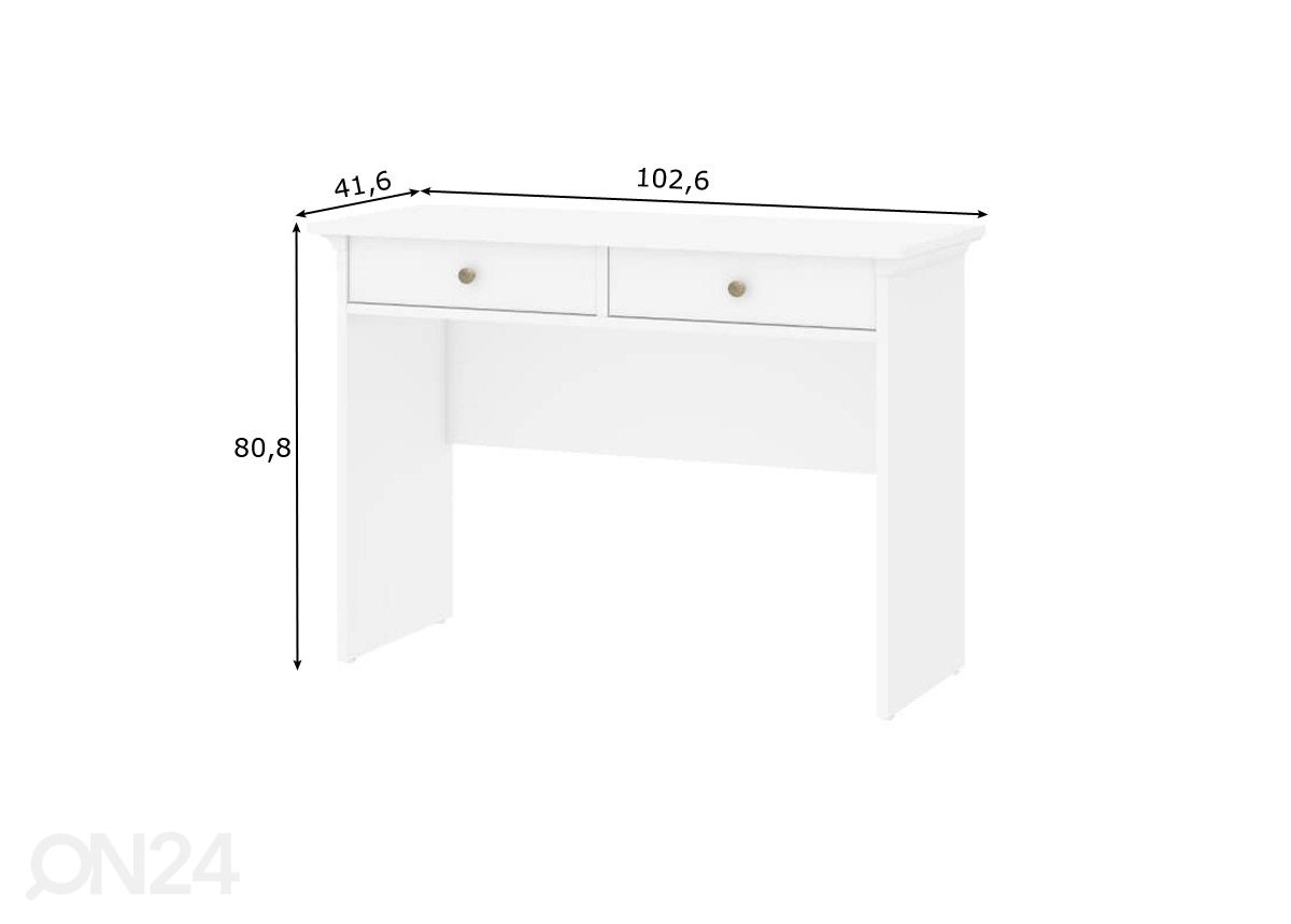 Konsolipöytä Paris 102,6 cm kuvasuurennos mitat