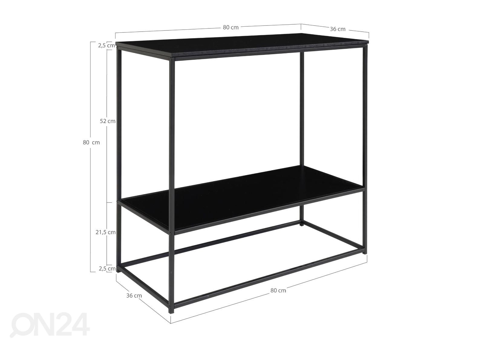 Konsolipöytä Skagen 80 cm kuvasuurennos mitat