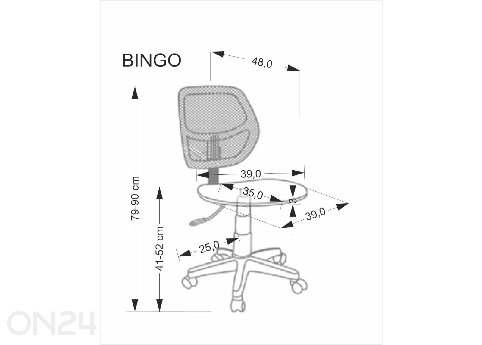 Konttorituoli Bingo kuvasuurennos mitat