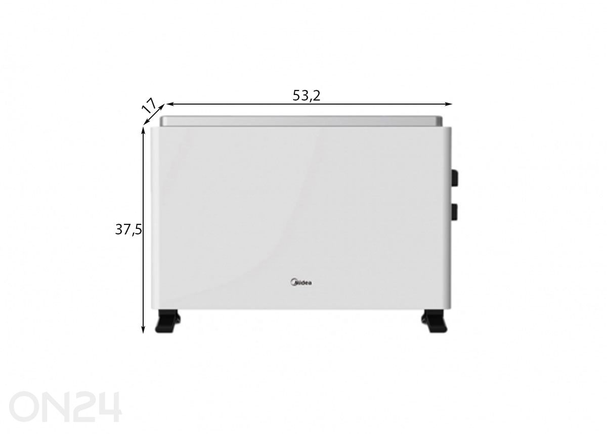Konvektorilämmitin Midea NDK20-21A 2000 W kuvasuurennos mitat