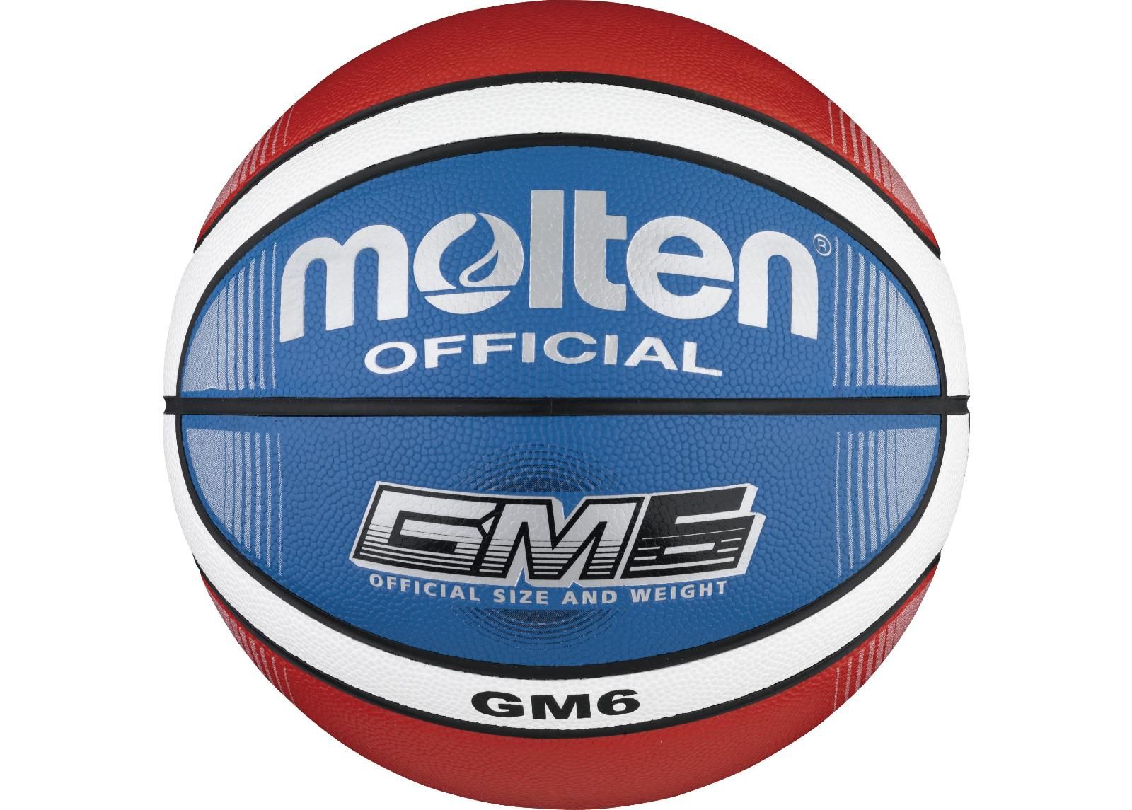 Koripallo GM6 synteettinen nahka valkoinen-punainen-sininen Molten kuvasuurennos