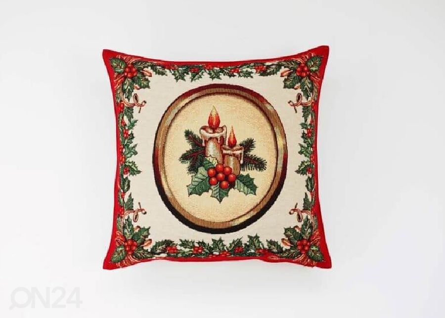 Koristetyyny Holly v.1 punainen 45x45 cm kuvasuurennos