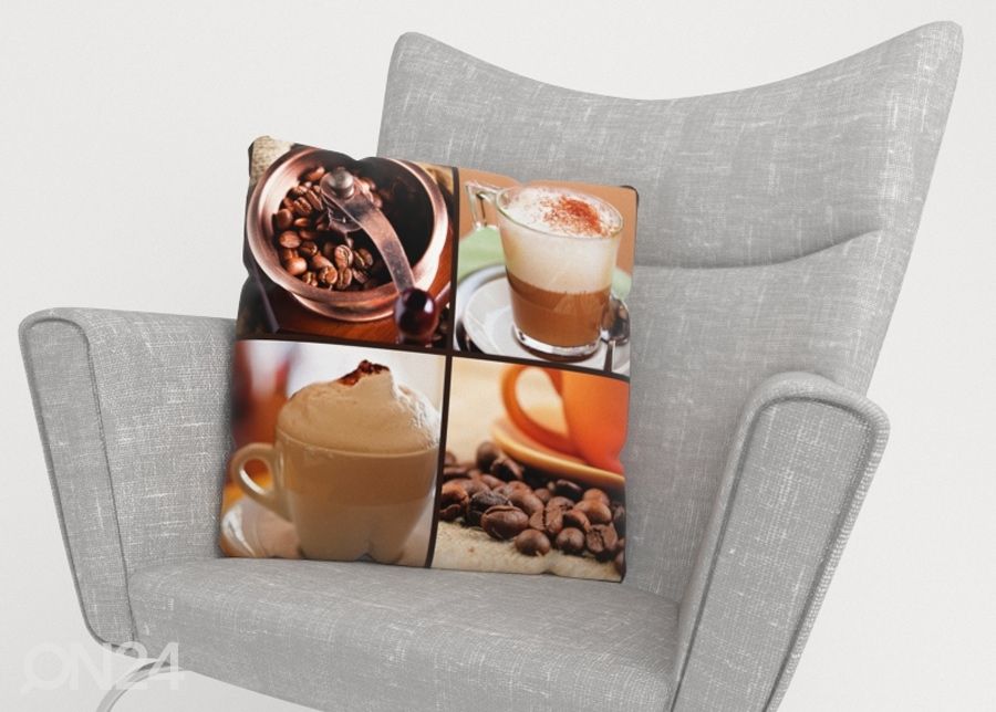 Koristetyynyliina Coffee 4 40x40 cm kuvasuurennos