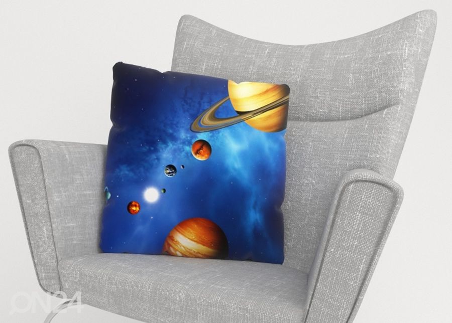 Koristetyynyliina Solar System 50x50 cm kuvasuurennos