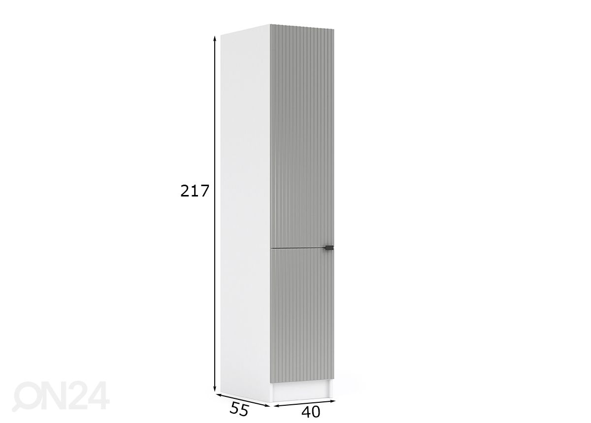 Korkea keittiökaappi Lissone 40 cm kuvasuurennos mitat