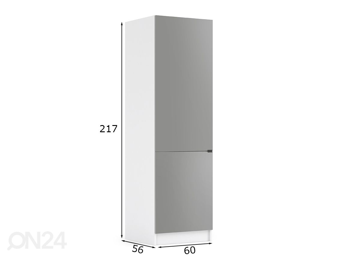 Korkea keittiökaappi Livorno 60 cm kuvasuurennos mitat