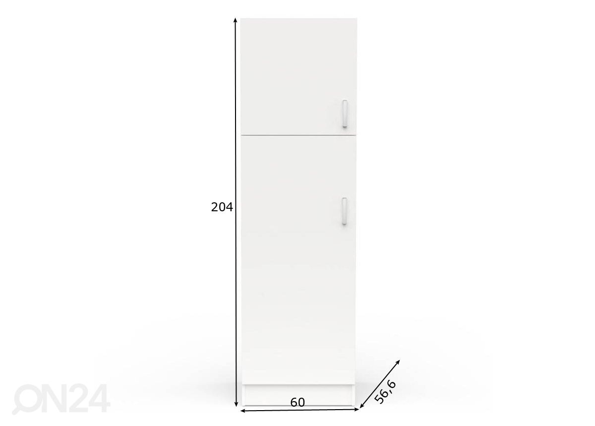 Korkea keittiön kaappi Soy 60 cm kuvasuurennos mitat