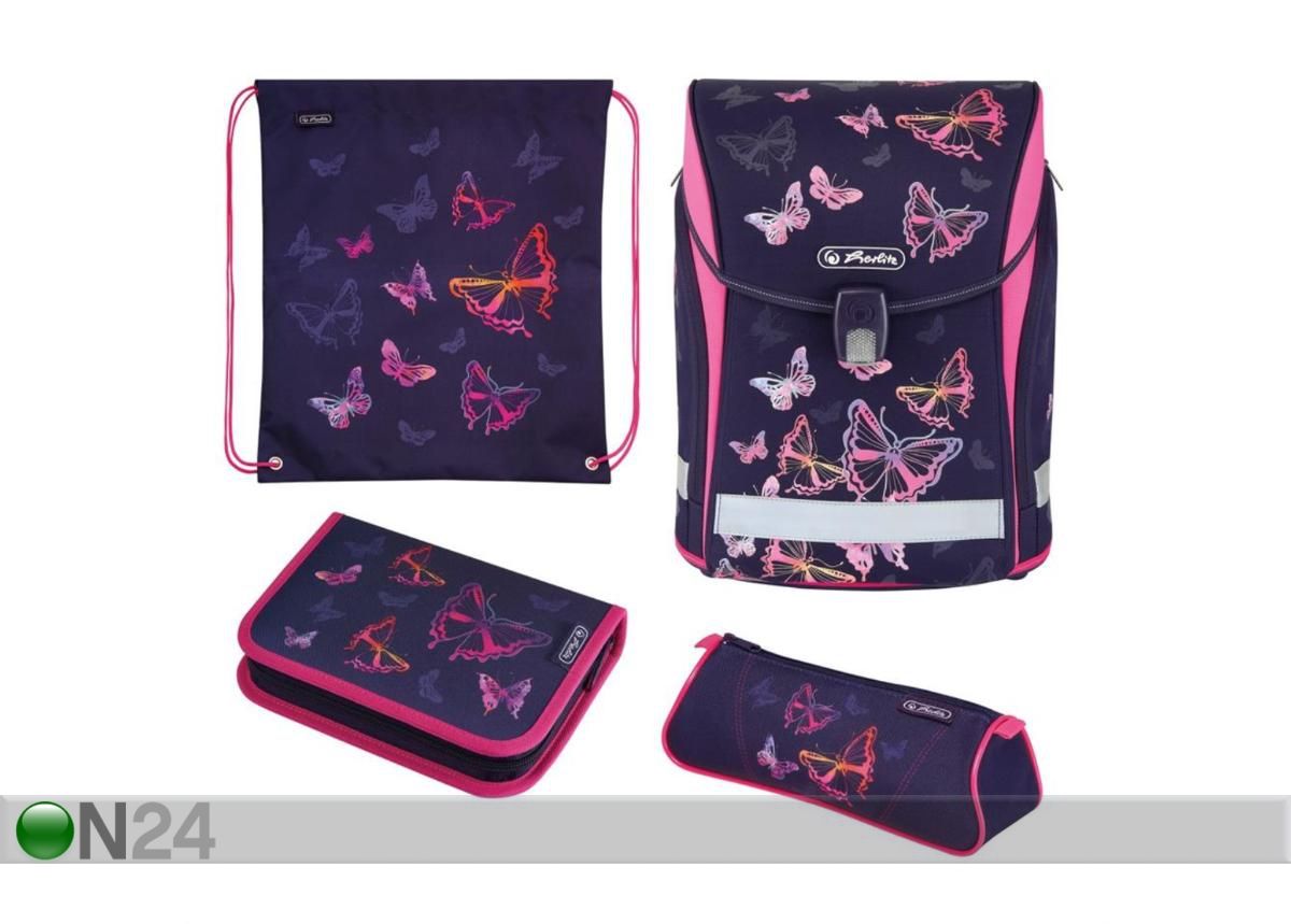 Koulu- ja selkäreppu Midi Plus Rainbow Butterfly kuvasuurennos