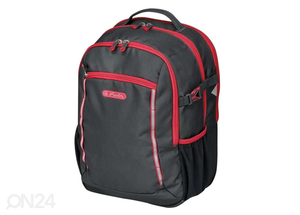 Koulureppu Herlitz Ultimate Black Red kuvasuurennos