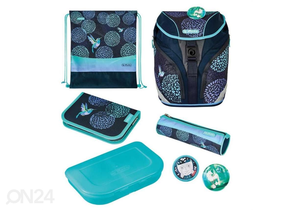 Koulureppu Softlight Plus Bloomy Birds kuvasuurennos