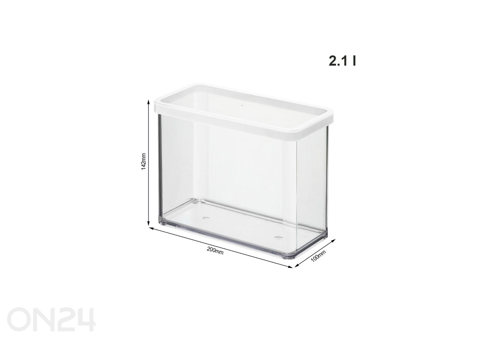 Kuiva-aineiden säiltysastia Loft 2100 ml kuvasuurennos mitat