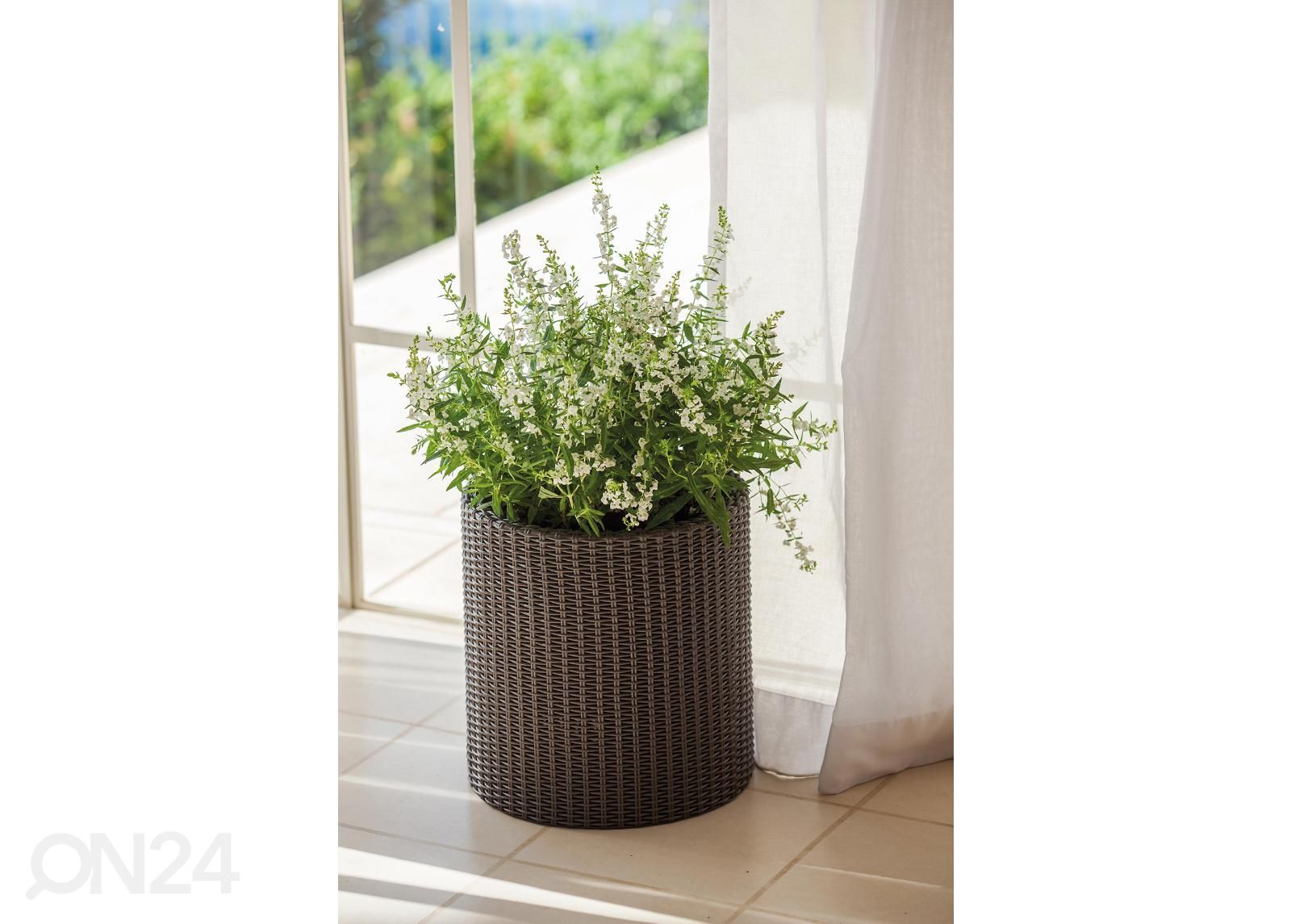 Kukkaruukku Keter Cylinder S, ruskea kuvasuurennos
