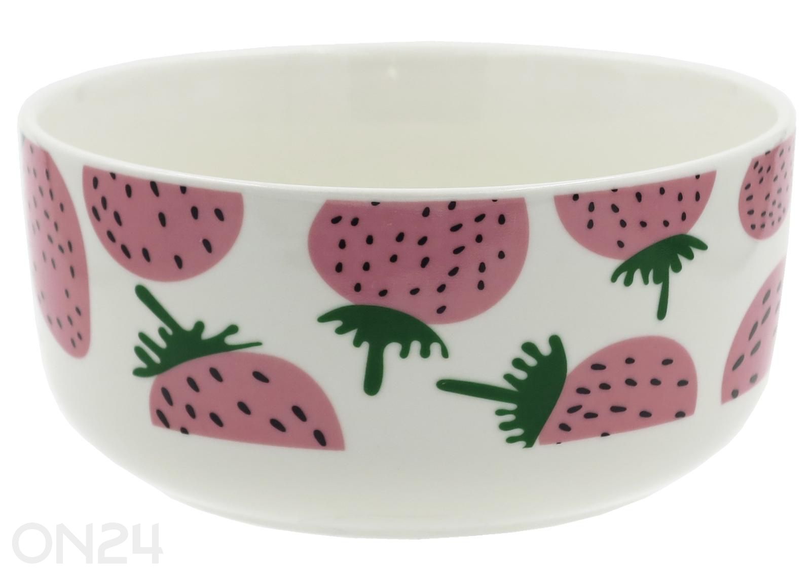 Kulho Vaaleanpunaiset mansikat d.14 cm, 6 kpl kuvasuurennos