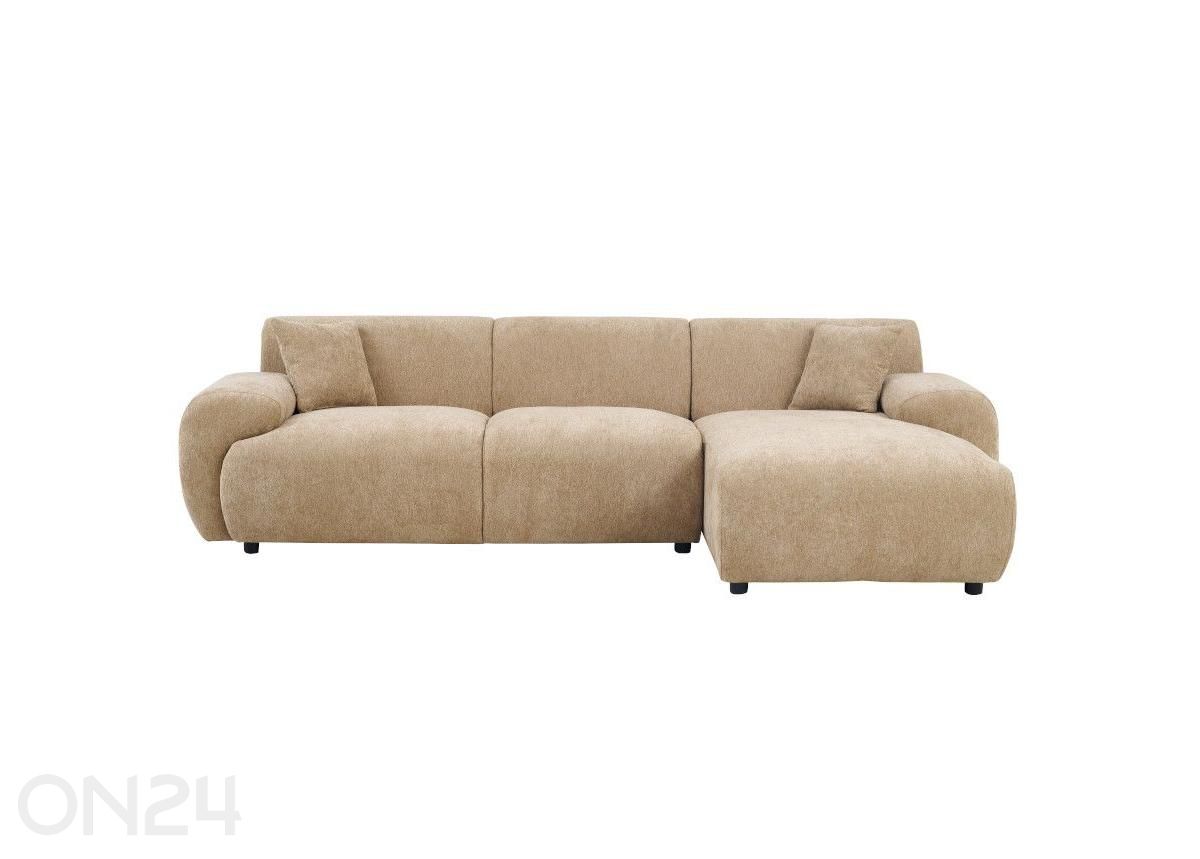 Kulmasohva Samira beige oikea kulma kuvasuurennos