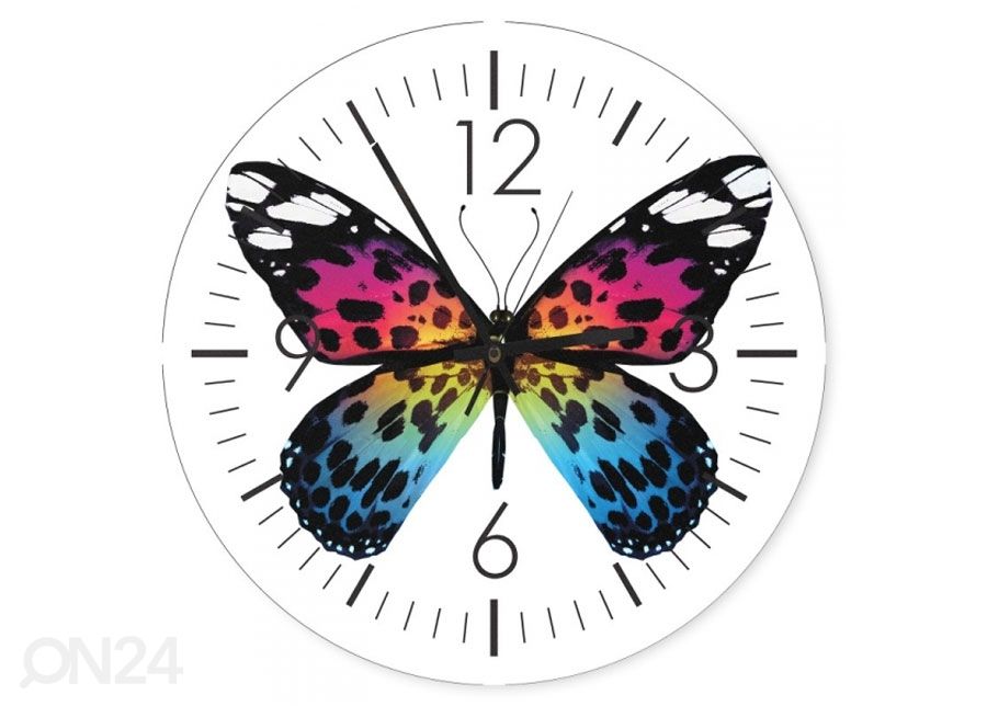 Kuvallinen seinäkello Butterfly kuvasuurennos