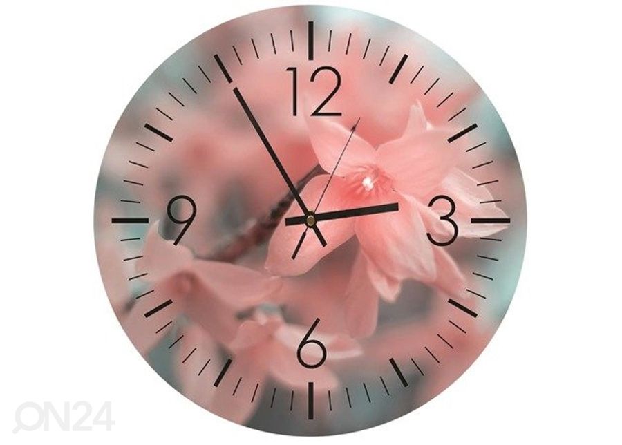 Kuvallinen seinäkello Pink time kuvasuurennos