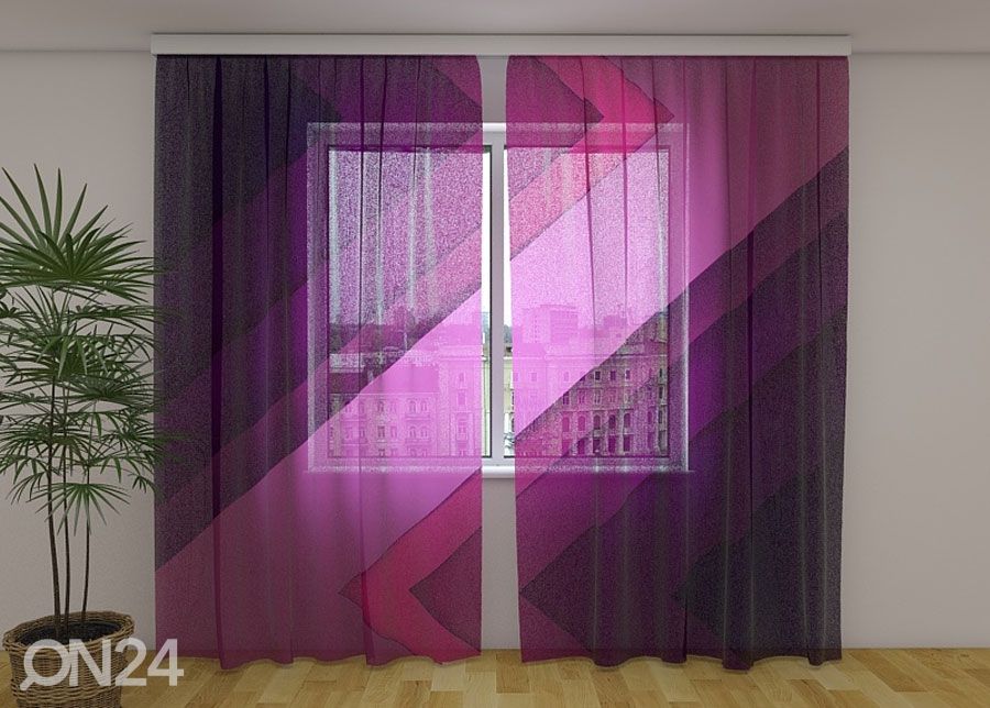 Kuvaverho Purple lines 240x220 cm kuvasuurennos