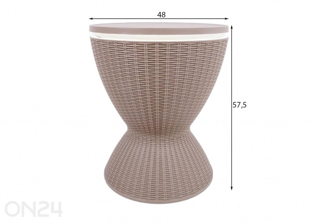 Kylmäpöytä Belle 3 in 1 kuvasuurennos mitat