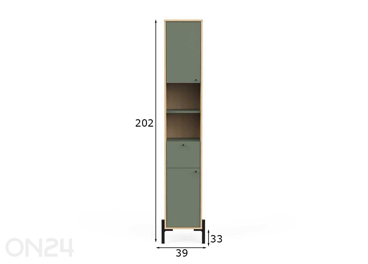 Kylpyhuoneen kaappi Elisa 39 cm kuvasuurennos mitat