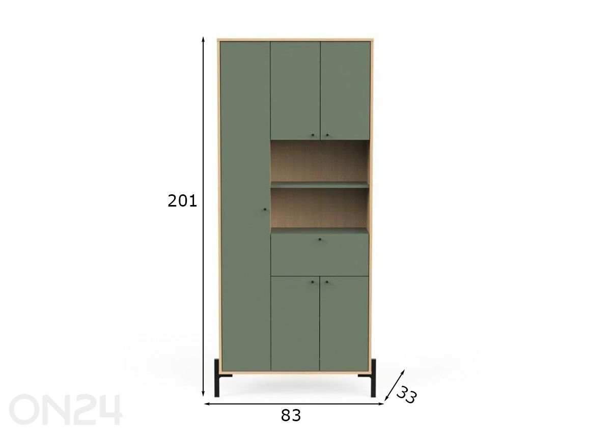 Kylpyhuoneen kaappi Elisa 83 cm kuvasuurennos mitat