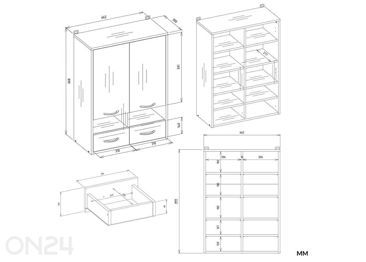Kylpyhuoneen kaappi seinälle Nina kuvasuurennos mitat