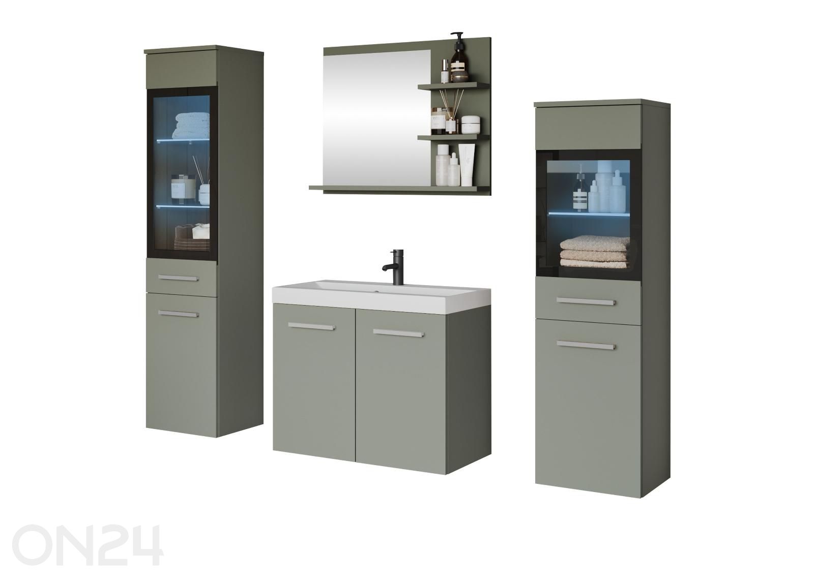 Kylpyhuoneen kokonaisuus Madrit I + LED kuvasuurennos