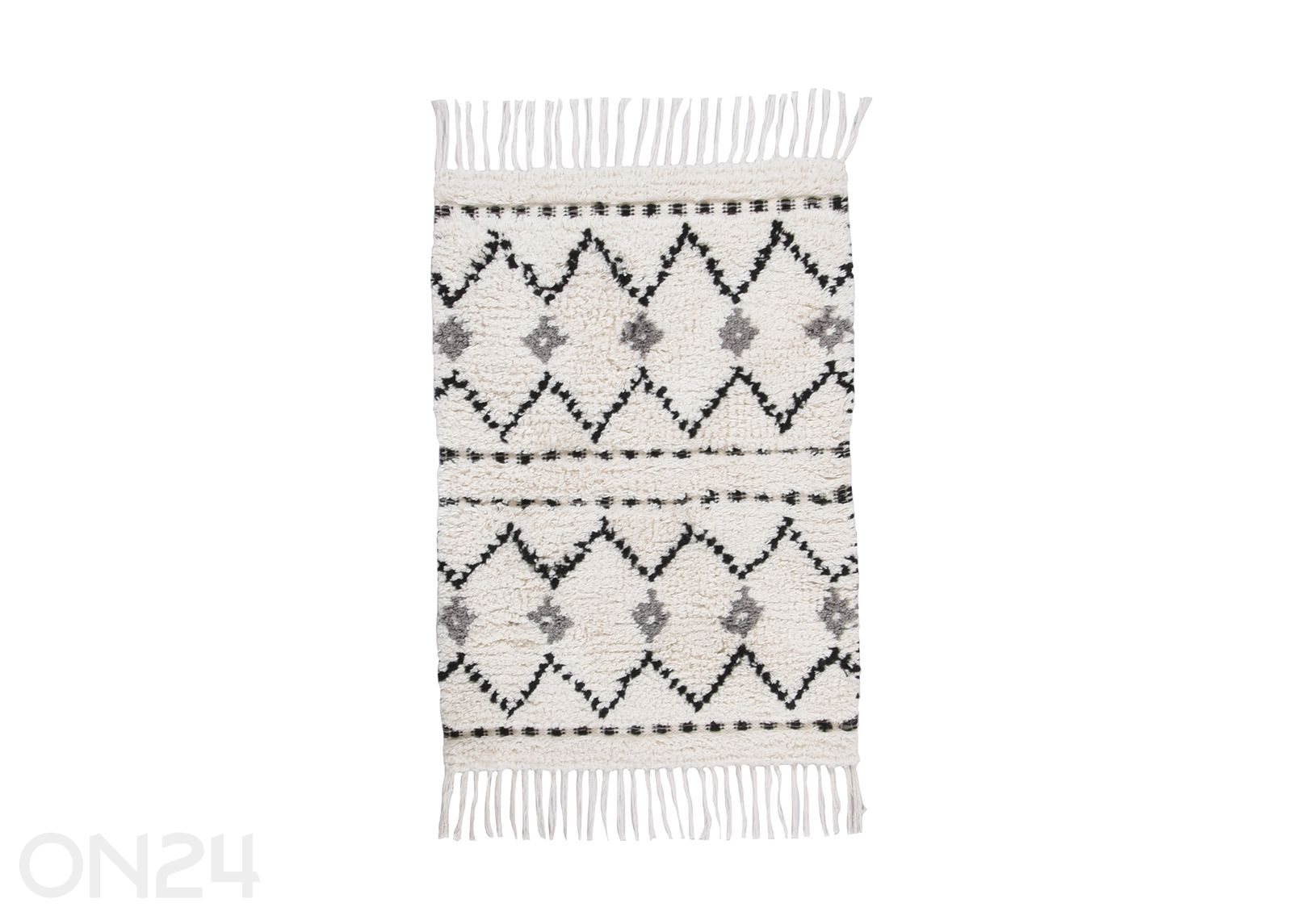 Kylpyhuoneen matto Ethno Bath Zigzag 70x120 cm kuvasuurennos