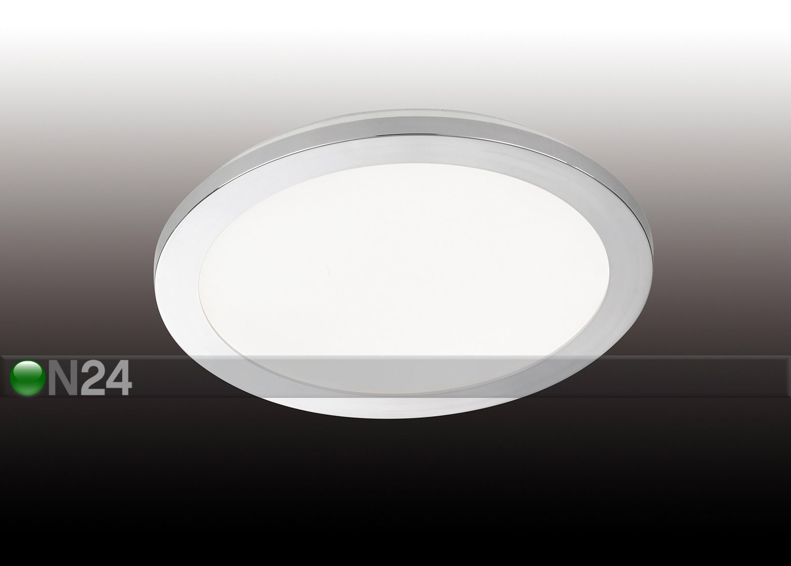 Kylpyhuoneen valaisin Gotland LED Ø30 cm, nikkeli kuvasuurennos