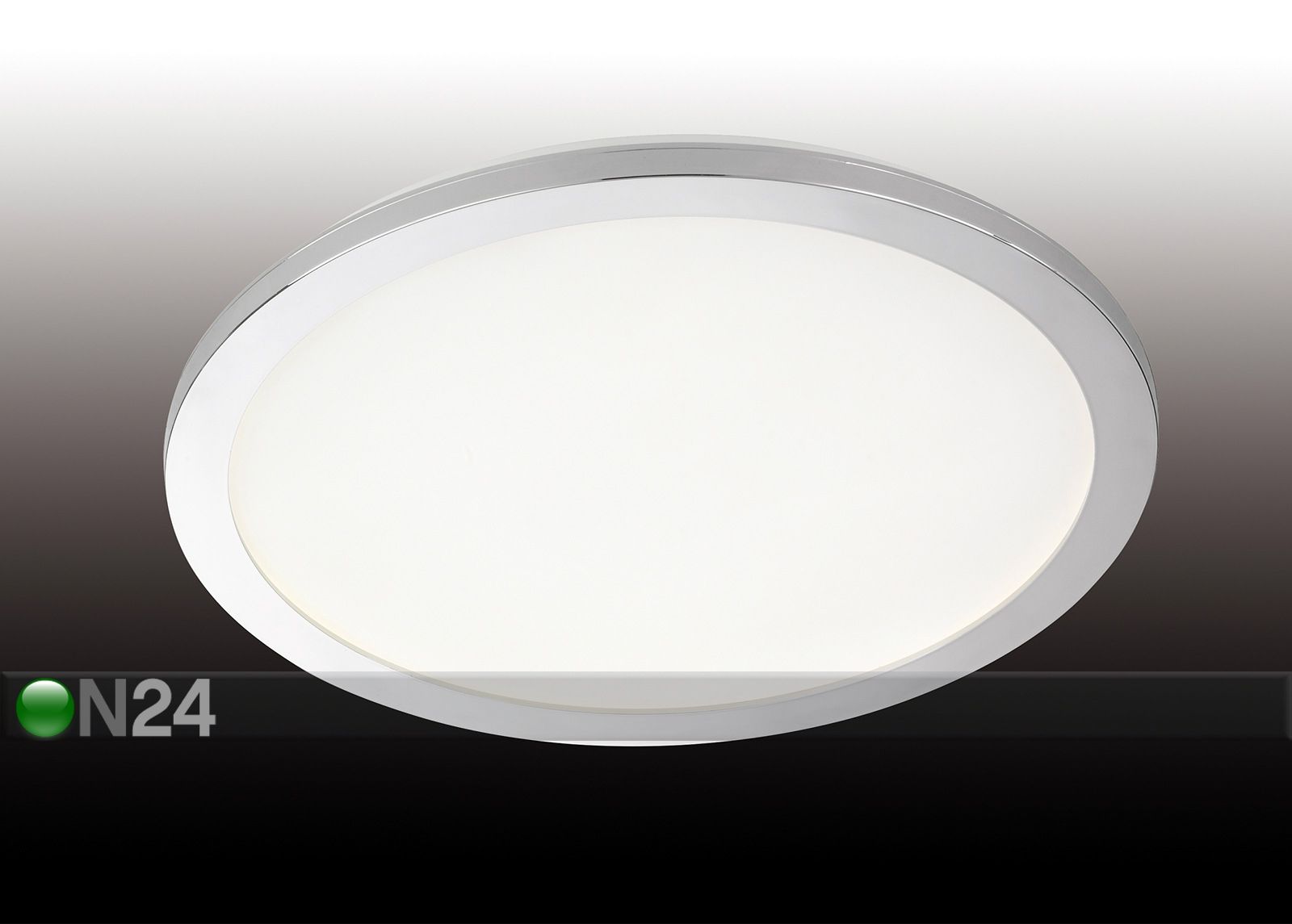 Kylpyhuoneen valaisin Gotland LED Ø40 cm, nikkeli kuvasuurennos