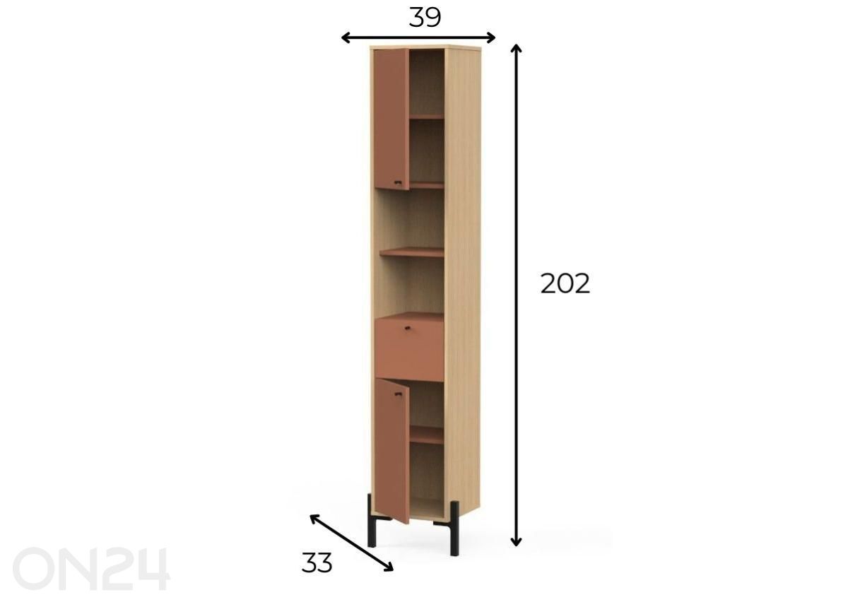 Kylpyhuonekaappi Elisa 2u1s kuvasuurennos mitat
