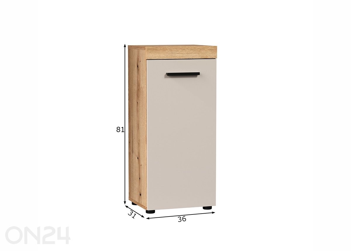 Kylpyhuonekaappi Ivrea kuvasuurennos mitat