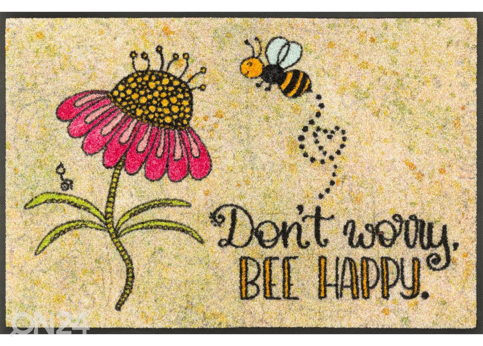 Kynnysmatto Bee Happy 50x75 cm kuvasuurennos