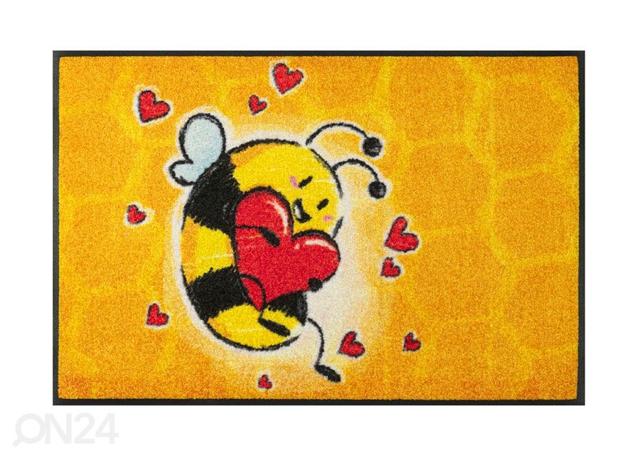 Kynnysmatto Bee in Love 50x75 cm kuvasuurennos