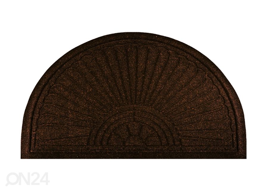Kynnysmatto Dune Halfmoon dark brown 85x55 cm kuvasuurennos