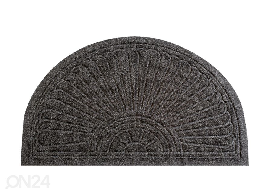 Kynnysmatto Dune Halfmoon dark grey 85x55 cm kuvasuurennos