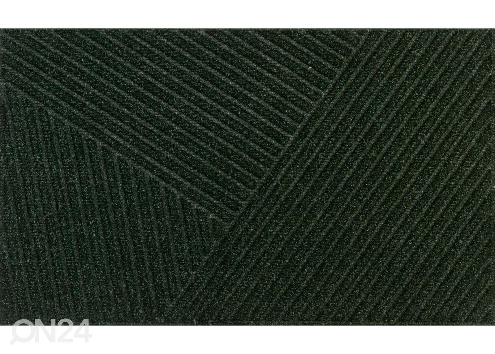 Kynnysmatto Dune Stripes midnight green 45x75 cm kuvasuurennos