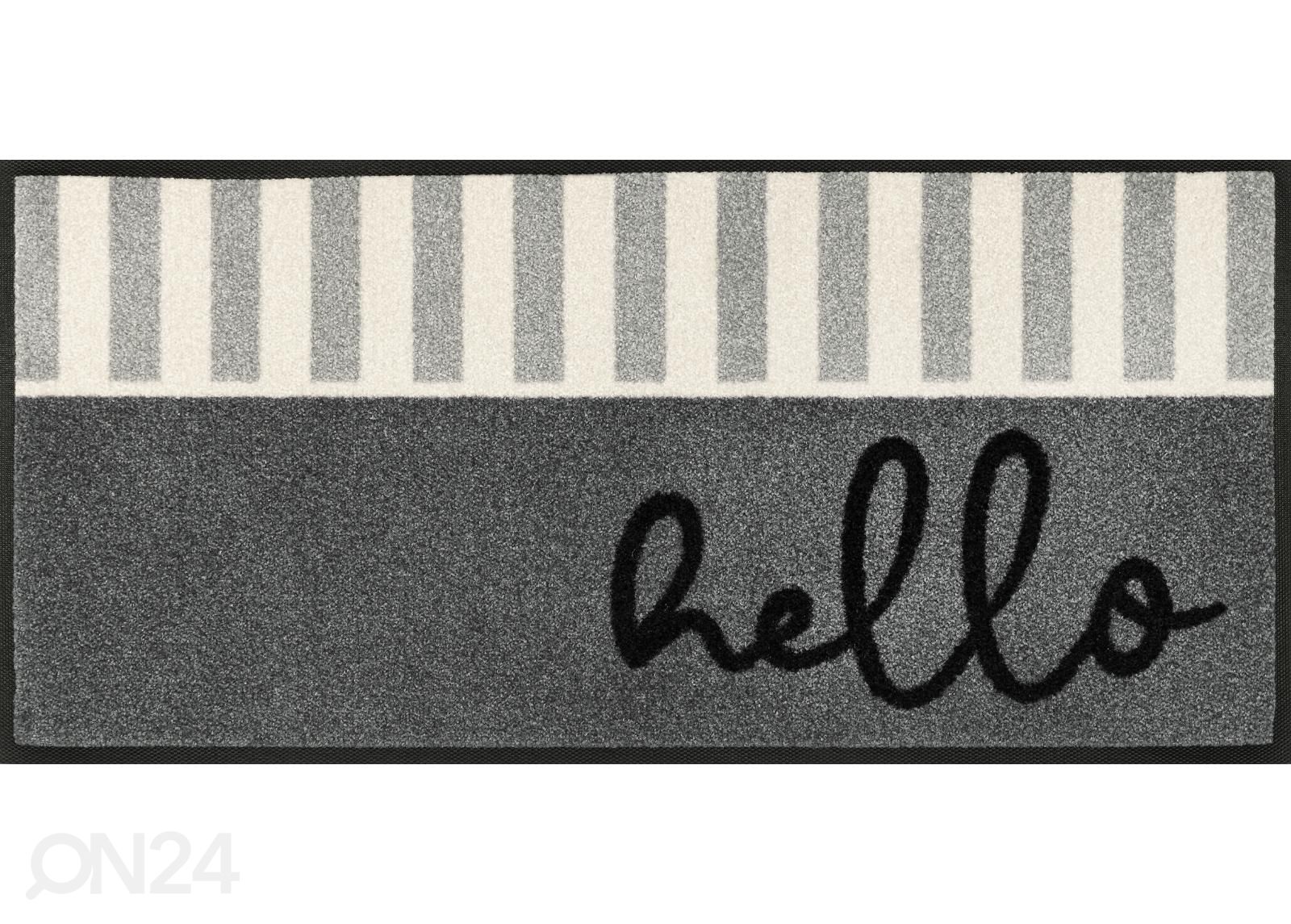 Kynnysmatto Hello Stripes 35x75 cm kuvasuurennos