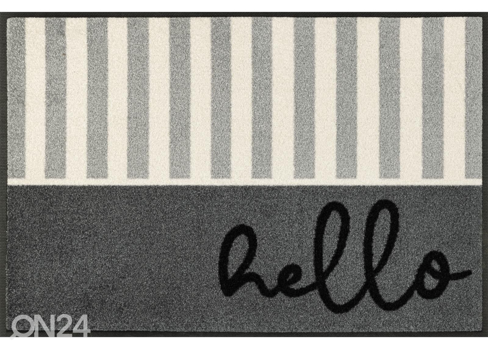 Kynnysmatto Hello Stripes 50x75 cm kuvasuurennos
