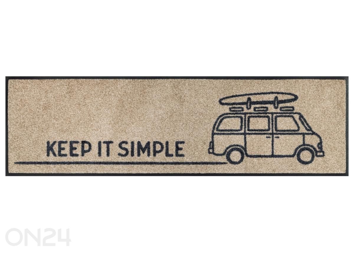 Kynnysmatto Keep it Simple beige 35x120 cm kuvasuurennos