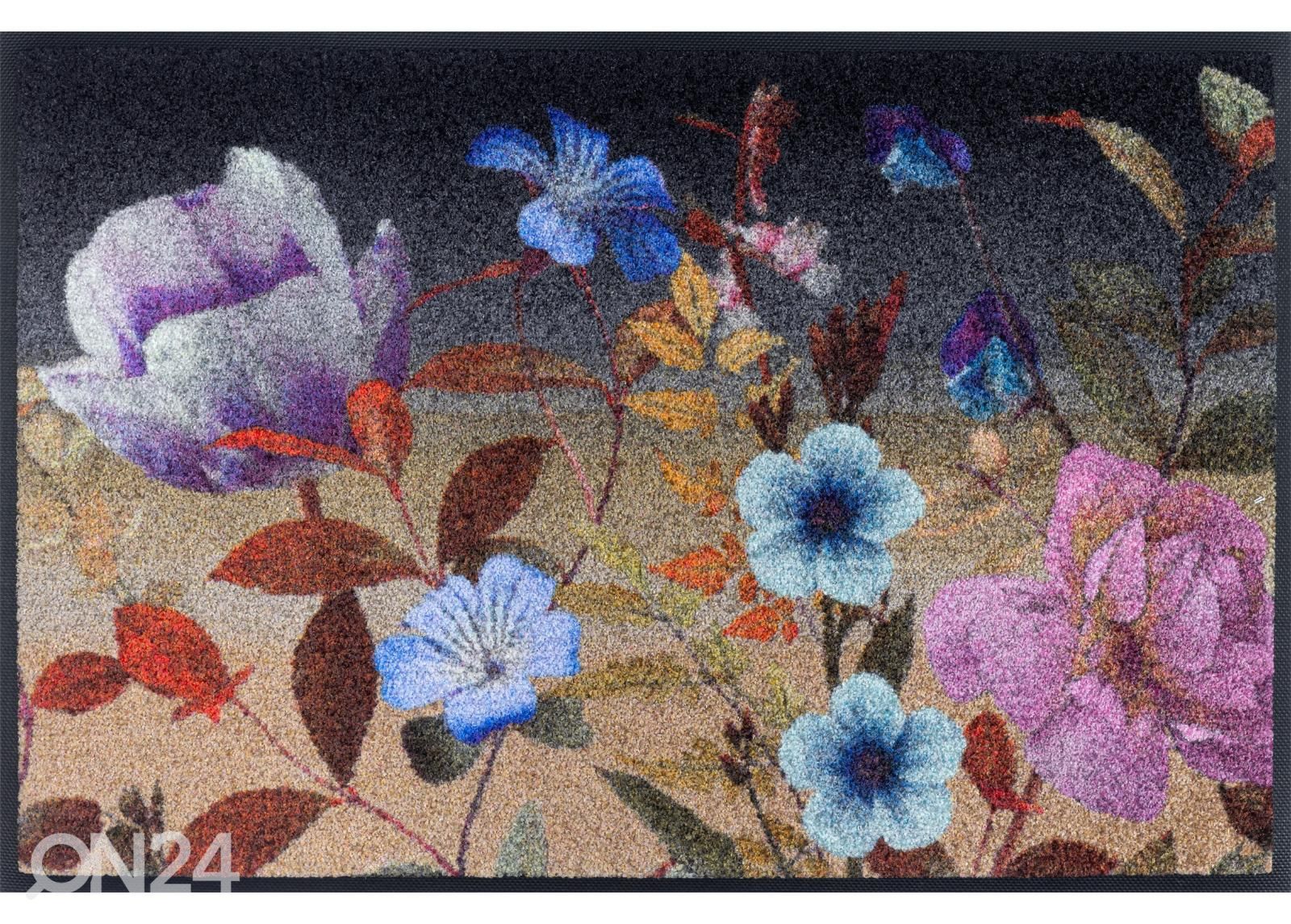 Kynnysmatto Midnight Blooms 50x75 cm kuvasuurennos