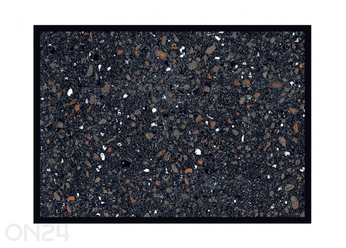 Kynnysmatto Terrazzo Black 67x100 cm kuvasuurennos