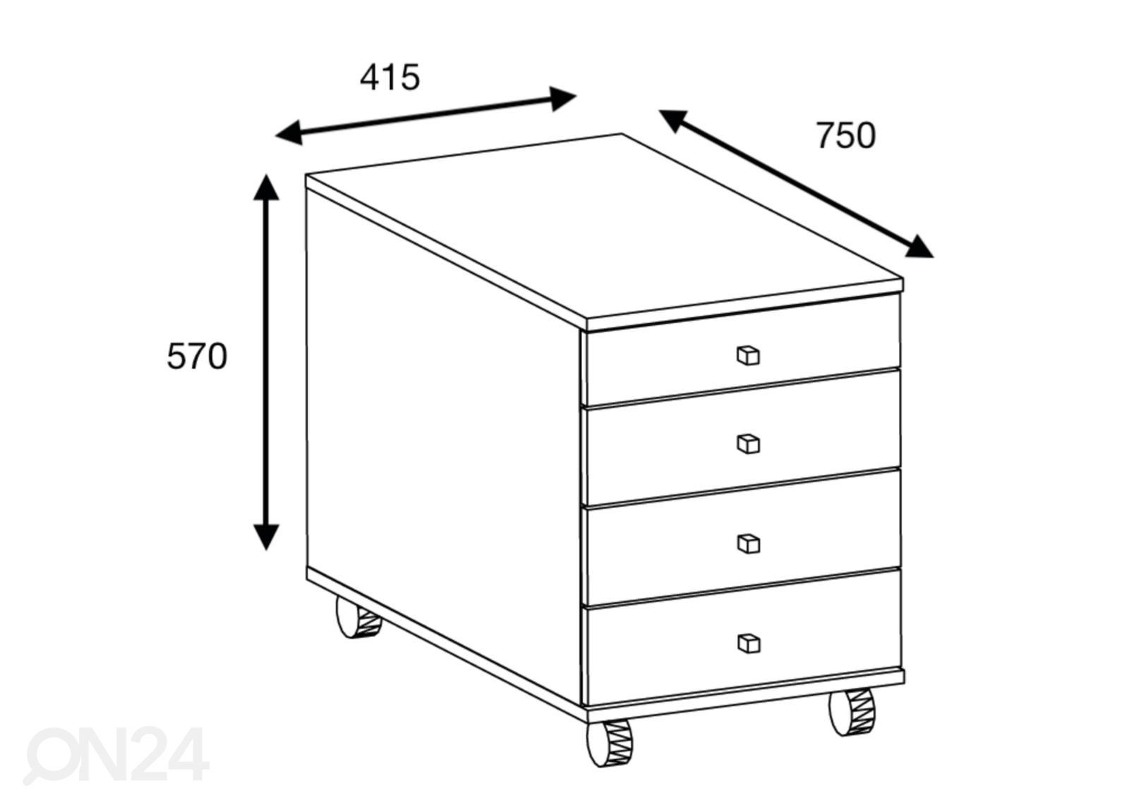 Laatikosto Lona Maxi 42 cm kuvasuurennos mitat