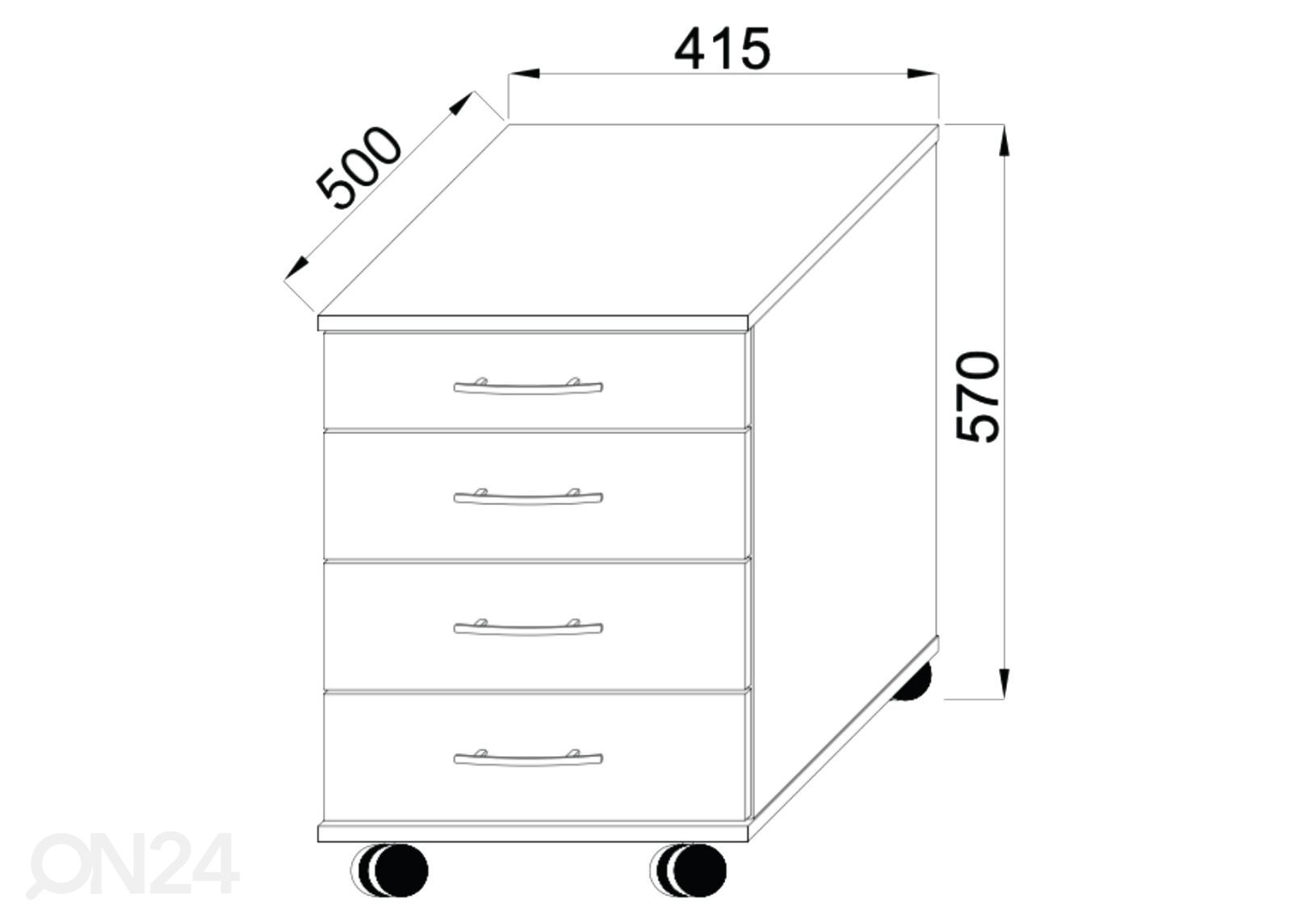 Laatikosto Lona mini 42 cm kuvasuurennos mitat